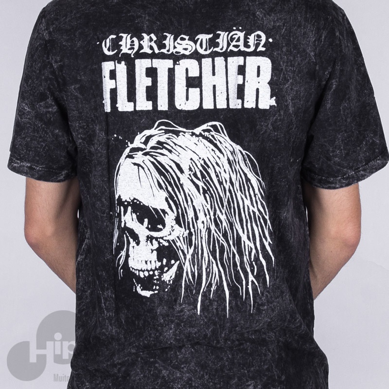Camiseta RVCA Fletcher Skull Preta