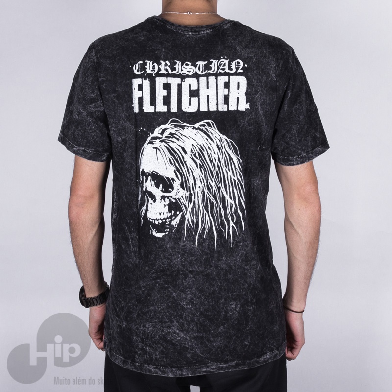 Camiseta RVCA Fletcher Skull Preta