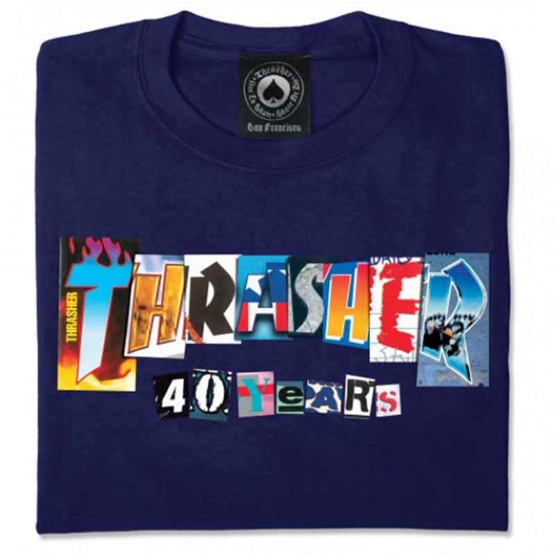Camiseta Thrasher 40 Years Ranson Azul Escuro