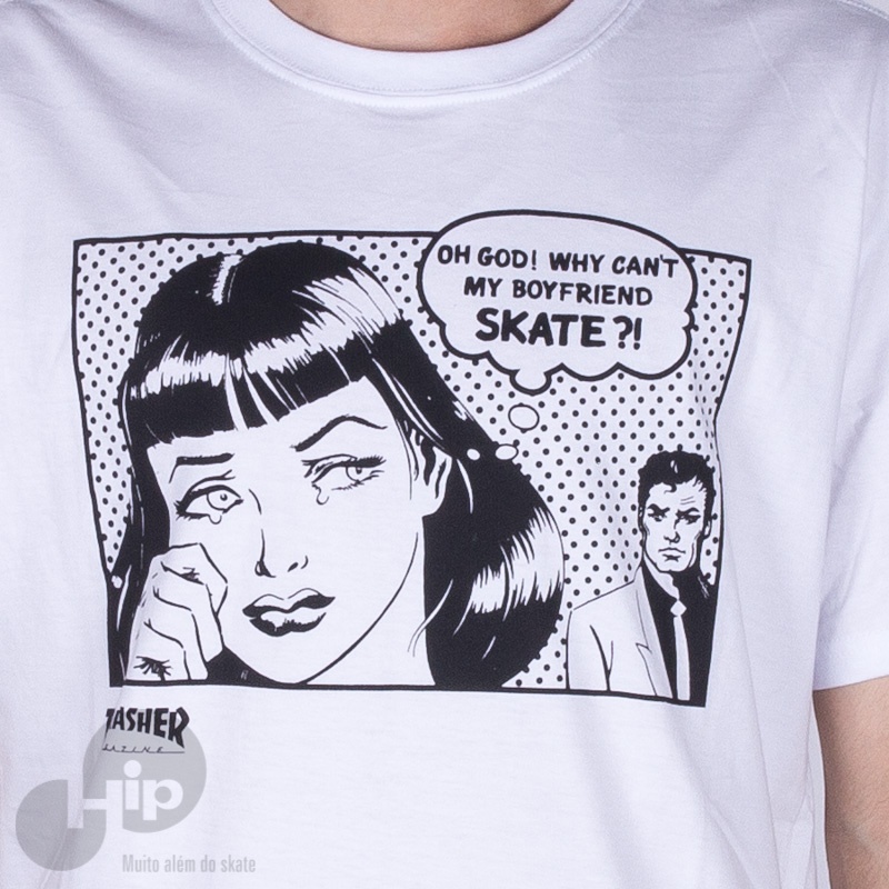 Camiseta Thrasher Boyfriend Branca