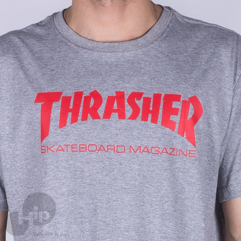 Camiseta Thrasher Skate Mag Cinza Claro