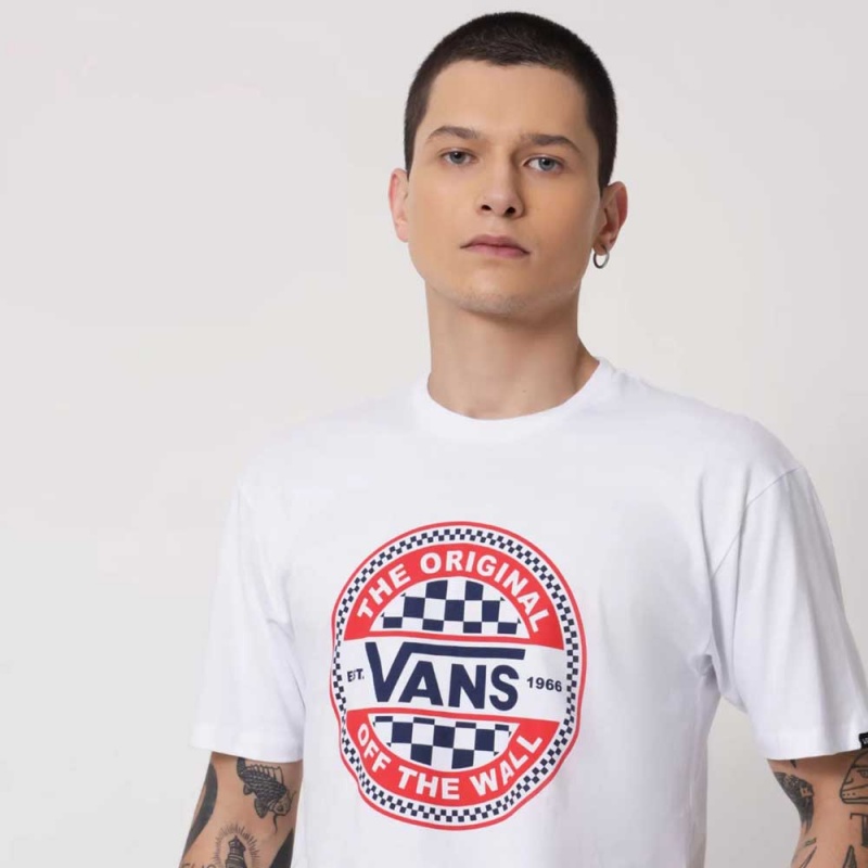 Camiseta Vans Circle Checker Branco