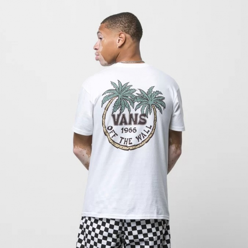 Camiseta Vans Paradise Dual Palm Branco