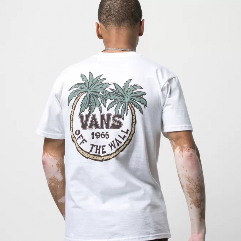 Camiseta Vans Paradise Dual Palm Branco