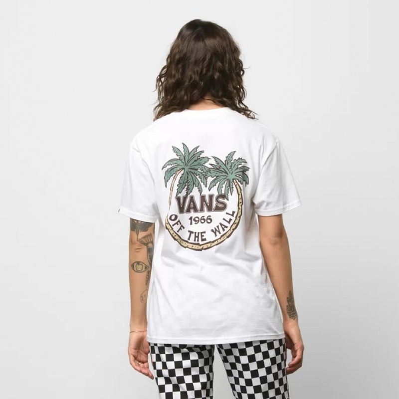 Camiseta Vans Paradise Dual Palm Branco