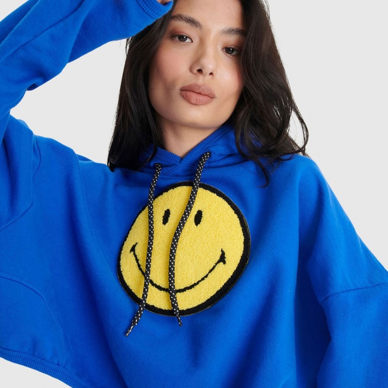 Canguru Baw Cropped Smiley Chenille Azul