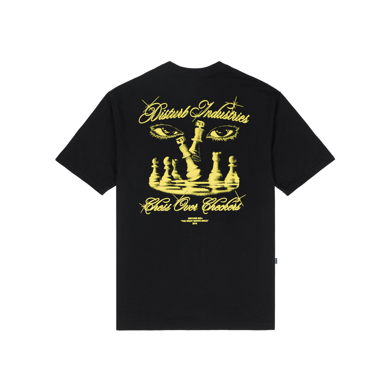 Camiseta Disturb Chess Over Preto