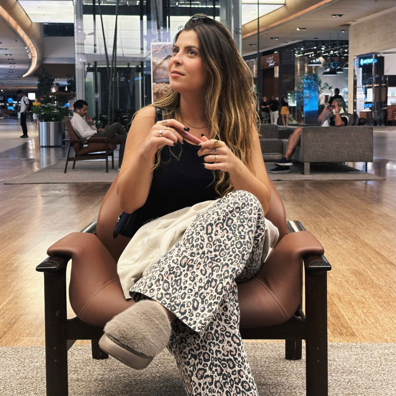 Clog Flowfa Ariana Cinza