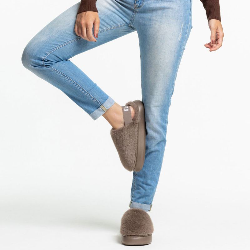 Clog Flowfa Ariana Cinza