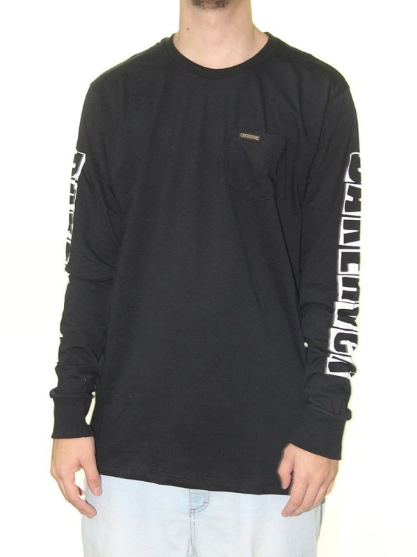 Camiseta Manga Longa RVCA Ransom Preto