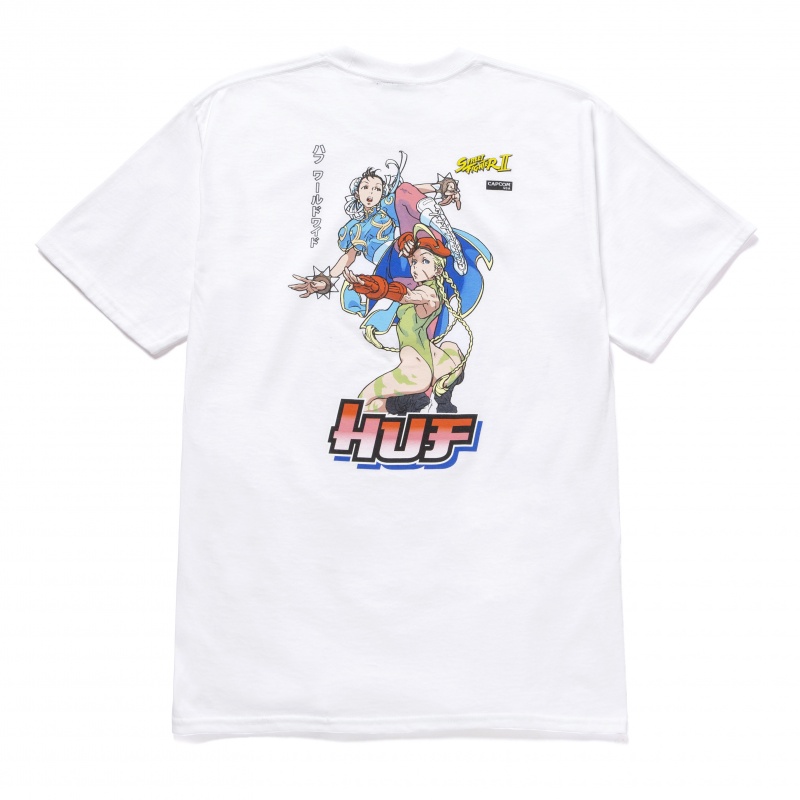 Camiseta Huf Chun-Li e Cammy Branco