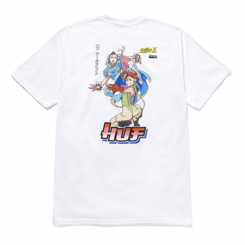 Camiseta Huf Chun-Li e Cammy Branco