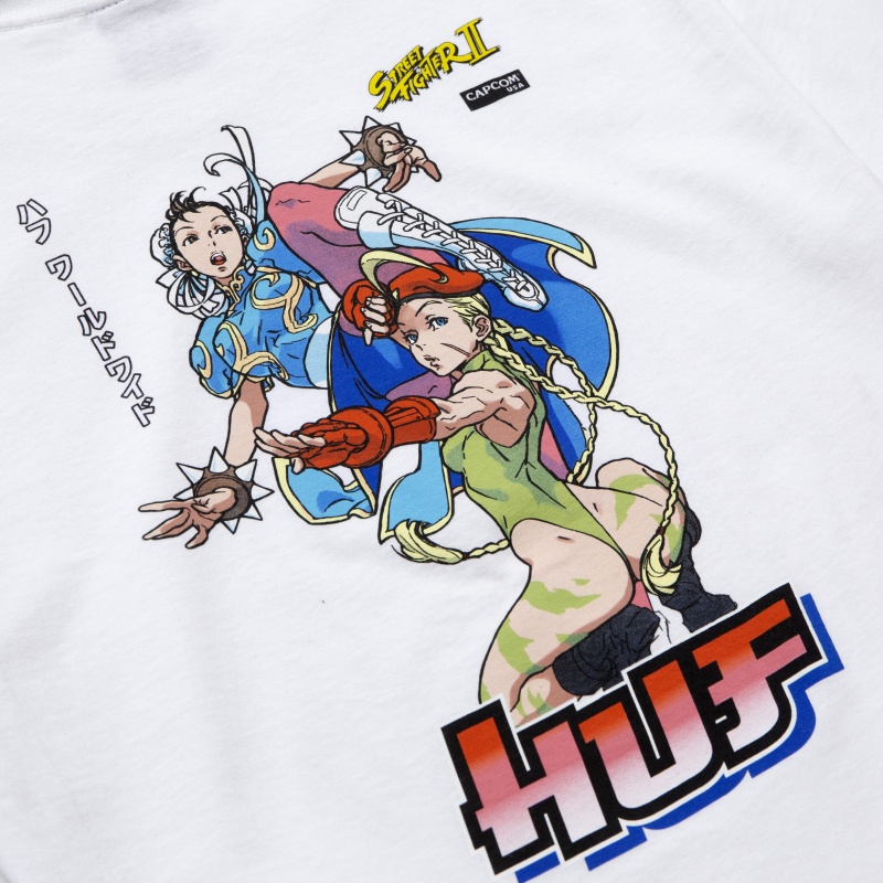 Camiseta Huf Chun-Li e Cammy Branco