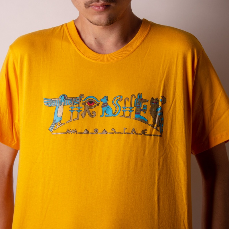 Camiseta Thrasher Hieroglyphics Amarelo
