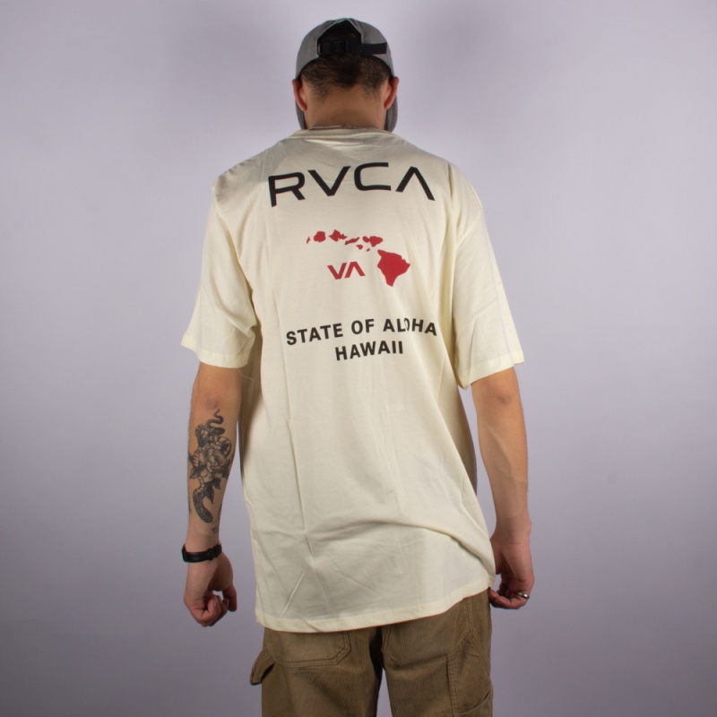 Camiseta RVCA State Of Aloha Amarelo
