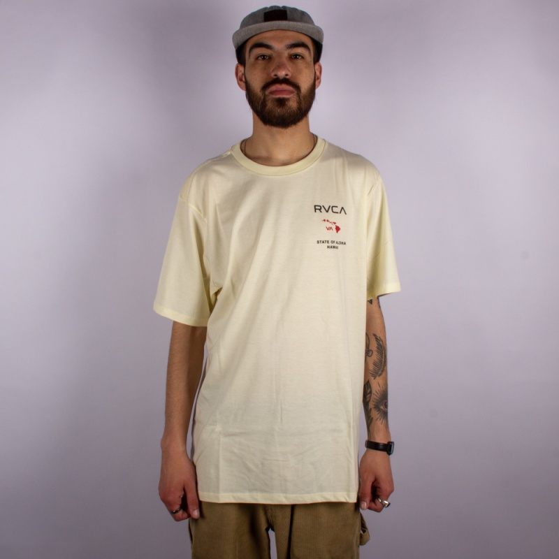 Camiseta RVCA State Of Aloha Amarelo