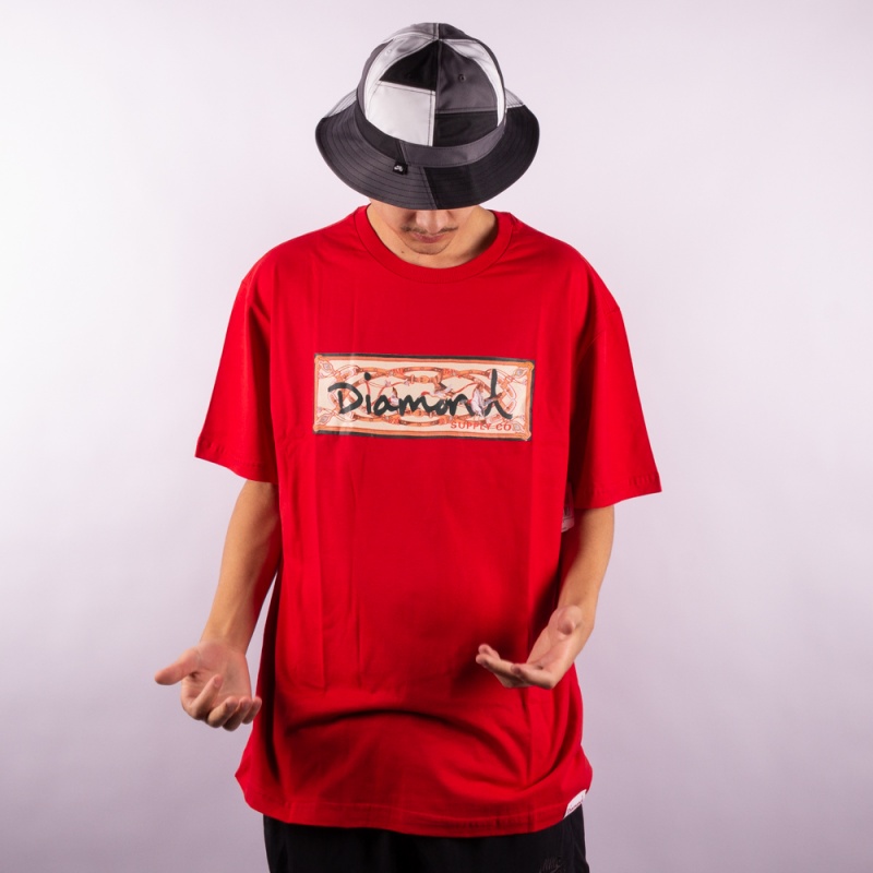 Camiseta Diamond Chesapeake Box Logo Vermelho