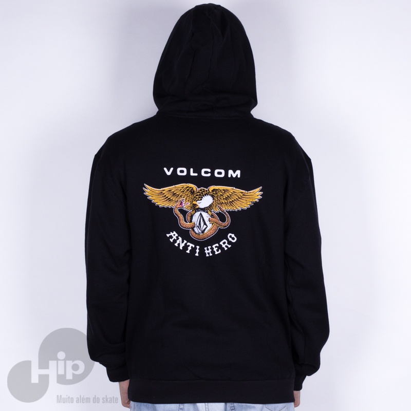 MOLETOM VOLCOM X ANTIHERO PRETO