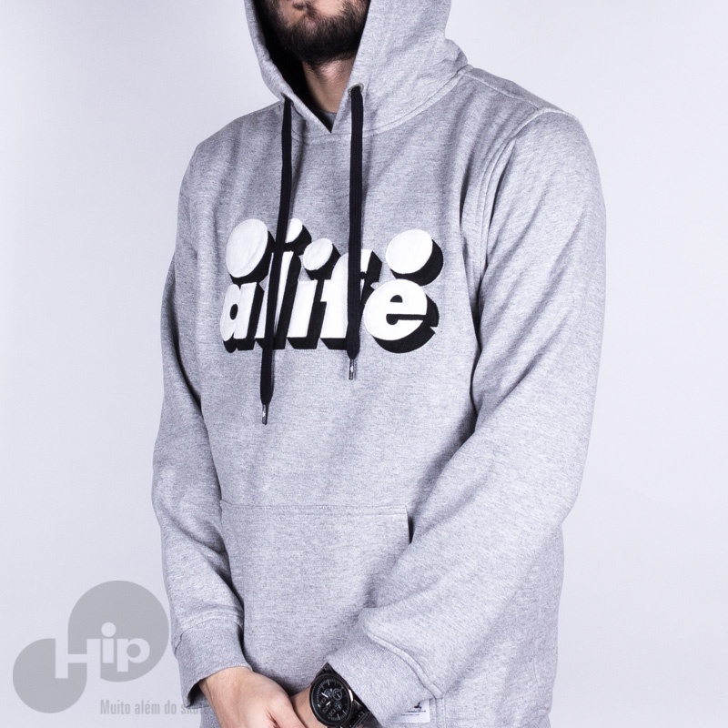 MOLETOM ALIFE CORE HOODY CINZA