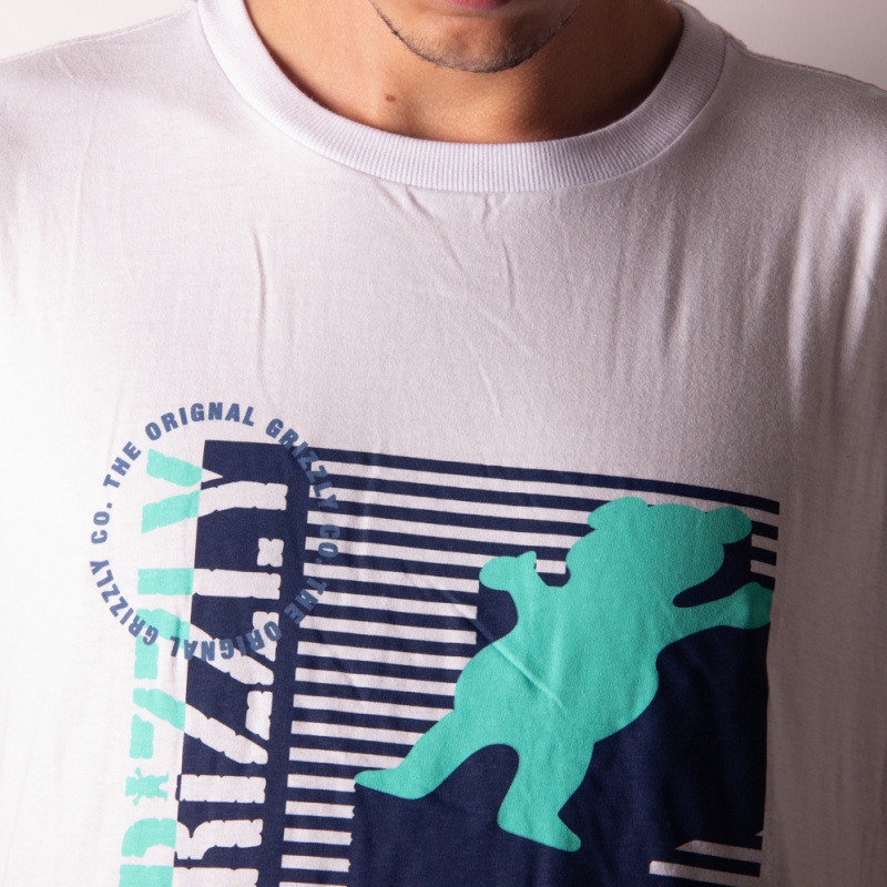 Camiseta Grizzly Lined Up Branco