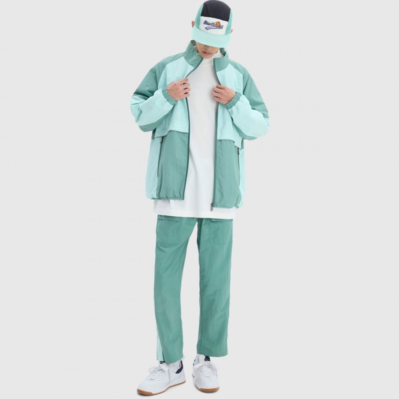 Jaqueta Baw Turtleneck Panel College Verde