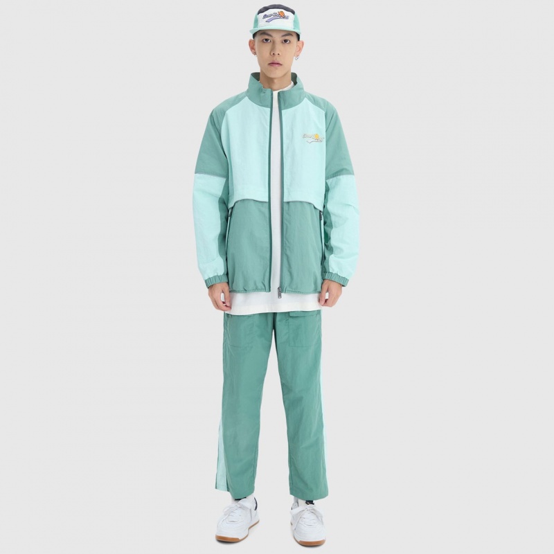 Jaqueta Baw Turtleneck Panel College Verde