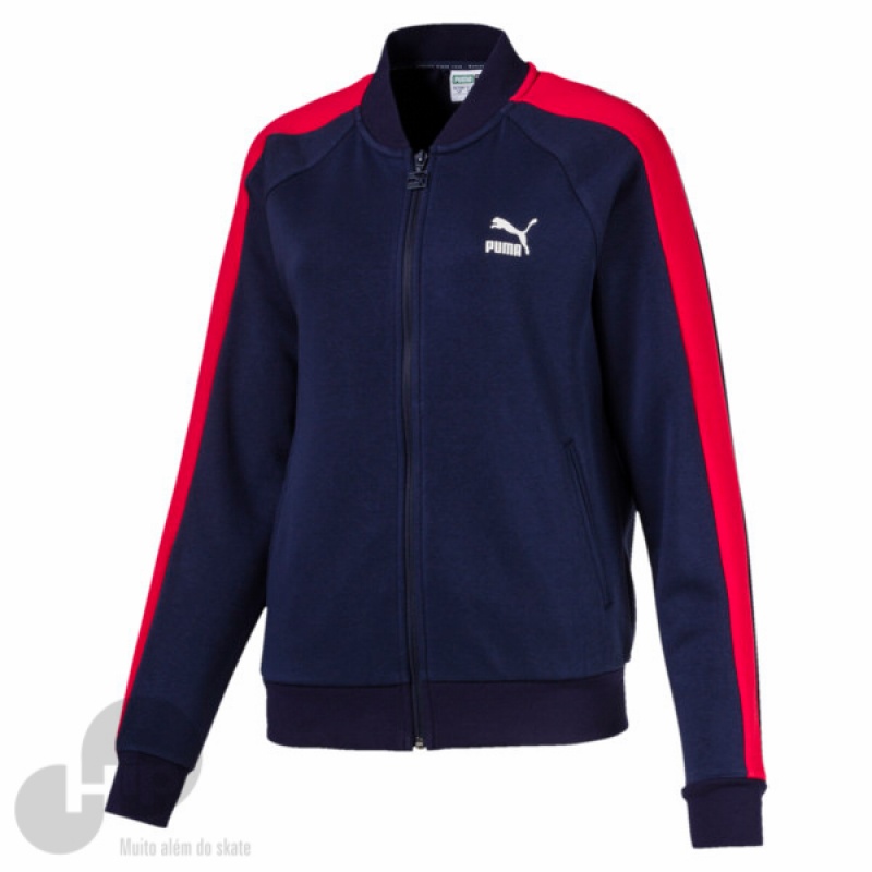 Jaqueta Puma Classic T7 Track Azul Escuro Loja HIP