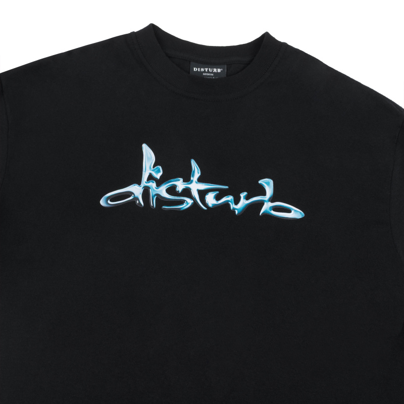 Camiseta Disturb Liquid Chrome Preto