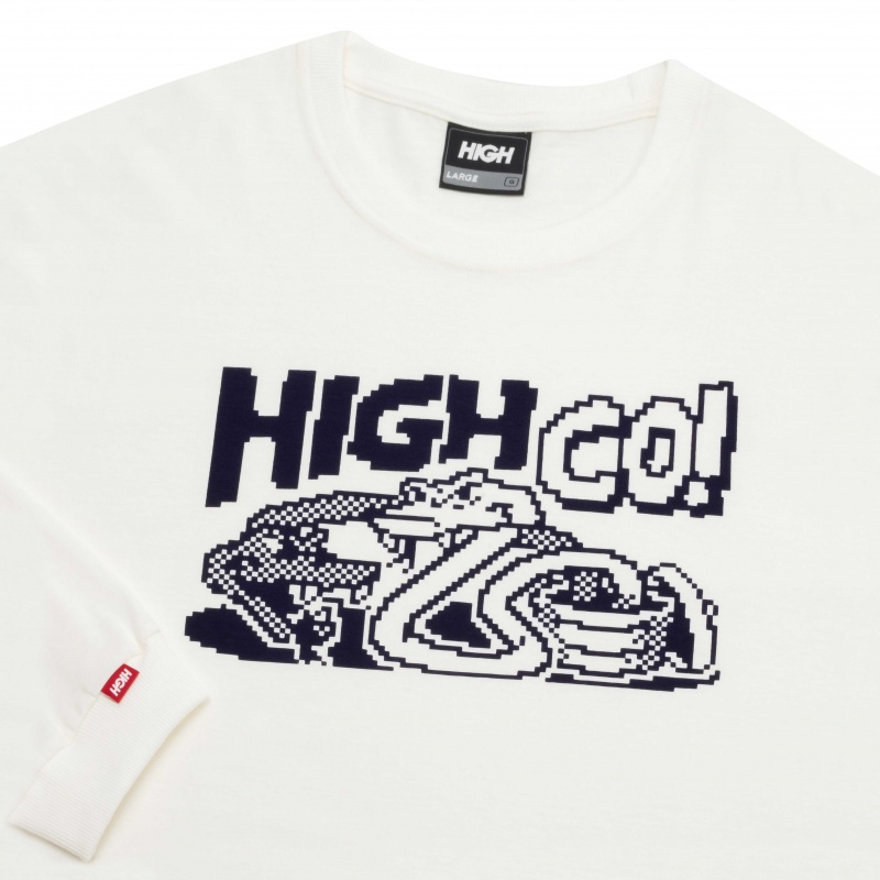 Camiseta Manga Longa High Cellphone Branco