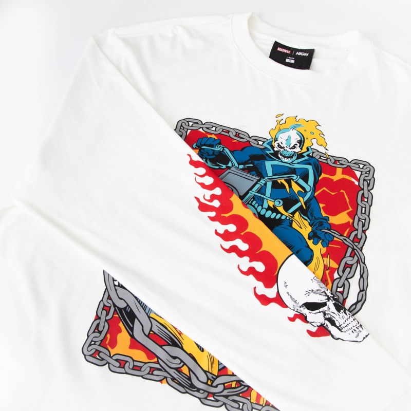 Camiseta Manga Longa High Ghost Rider Branco