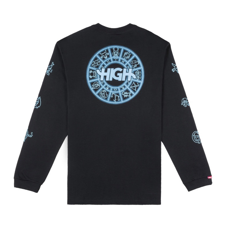 Camiseta Manga Longa High Zodiac Preto