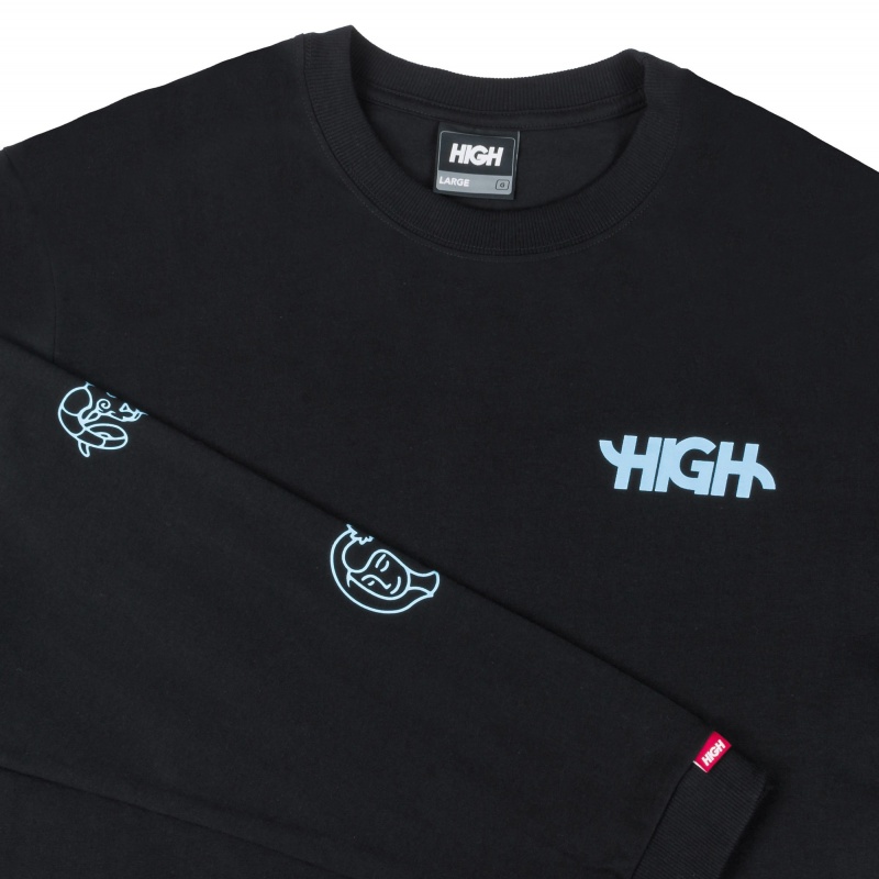 Camiseta Manga Longa High Zodiac Preto
