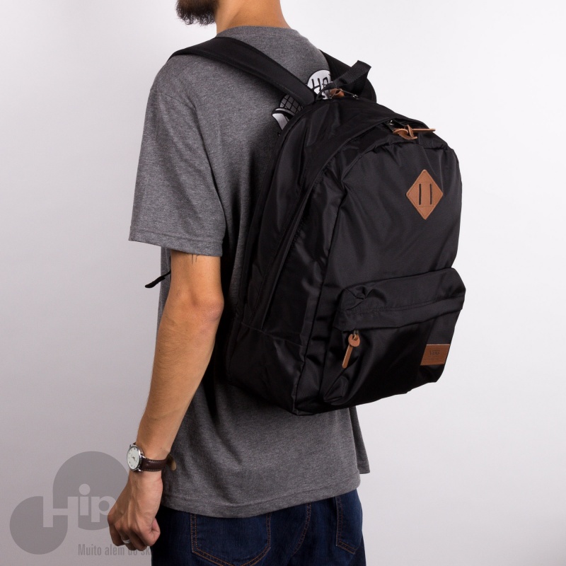 Vans old skool plus backpack true black on sale