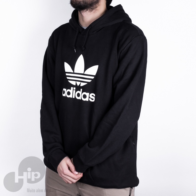 MOLETOM ADIDAS TREFOIL PRETO