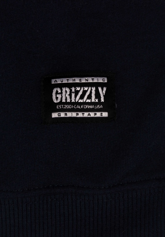 Moletom Grizzly Oval Pocket Crewneck Azul Marinho