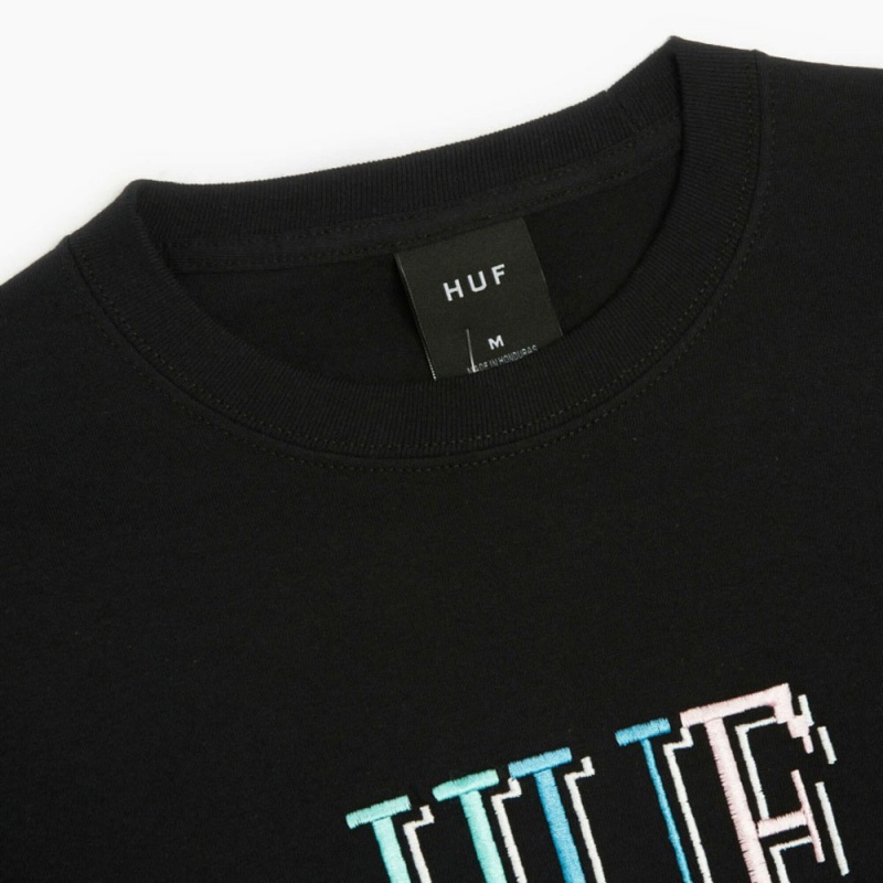 Camiseta Manga Longa Huf 8Bit Preto