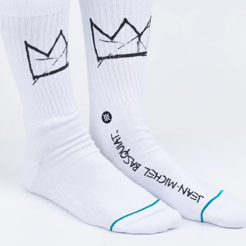 Meia Stance Basquiat Signature Branco