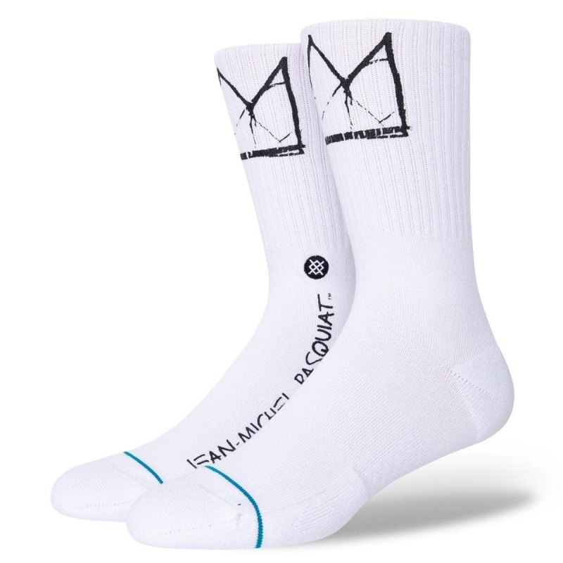 Meia Stance Basquiat Signature Branco