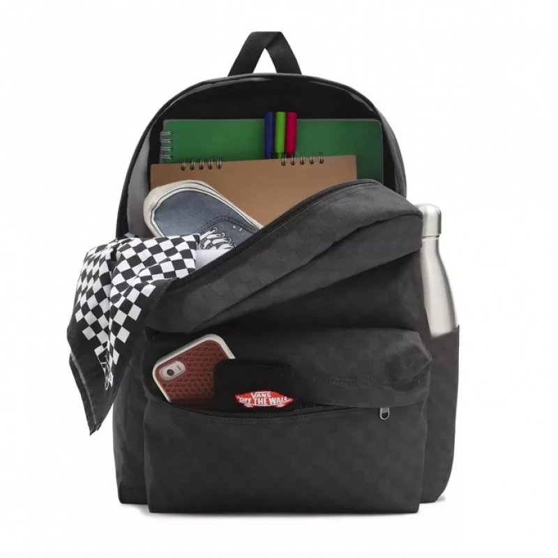 Mochila Vans Old Skool Check Preto