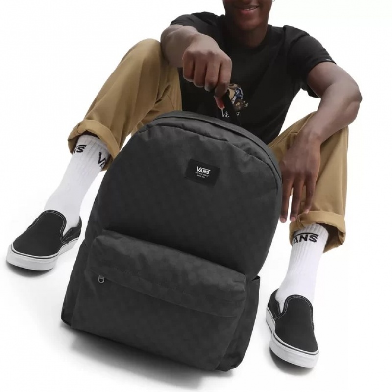 Mochila Vans Old Skool Check Preto