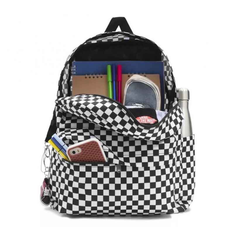 Mochila Vans Old Skool Check Preto