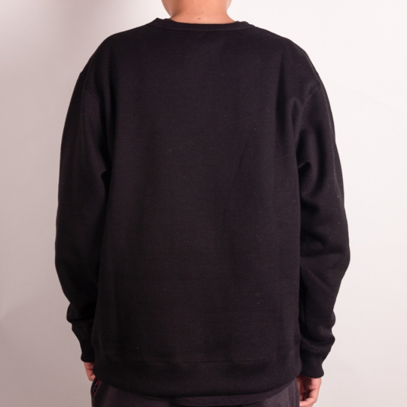 Moletom Crewneck Champion C Logo Embroidery Preto