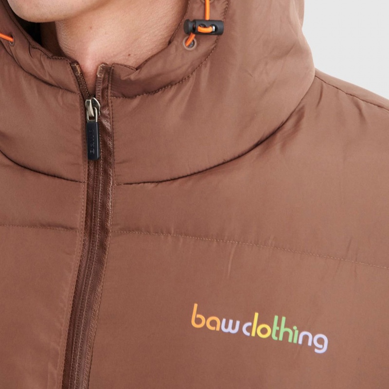 Jaqueta Baw Puffer Basic Marrom