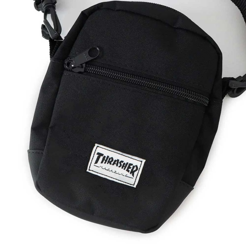 Pochete Thrasher Shoulder Logo Preto