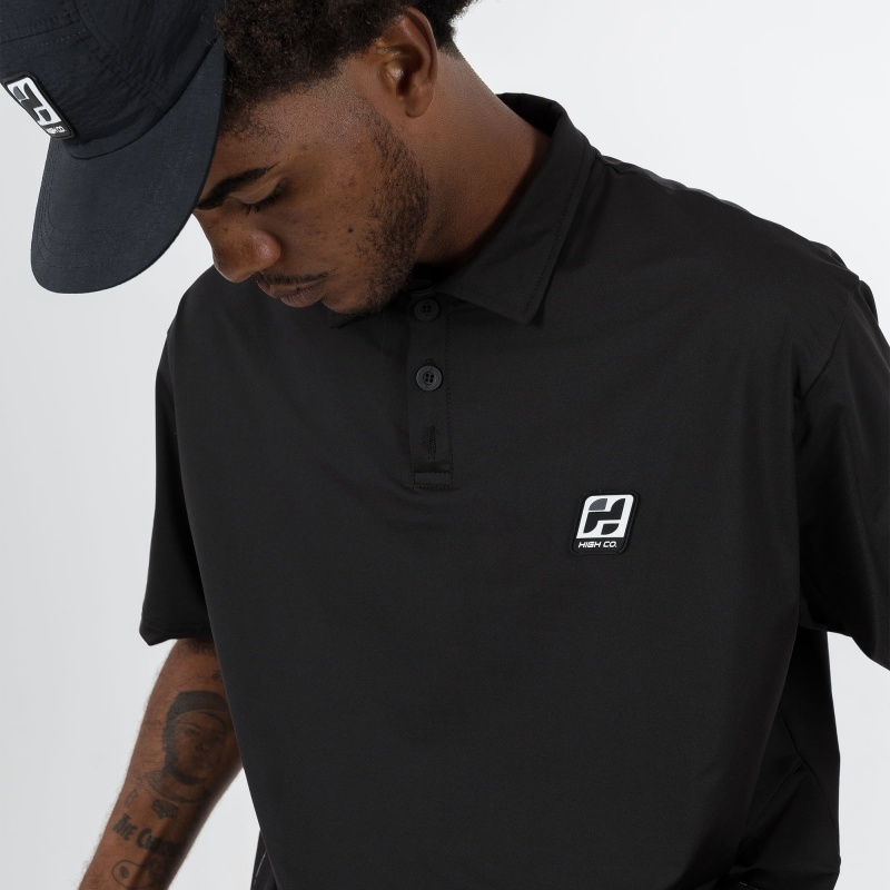 Black dri shop fit polo
