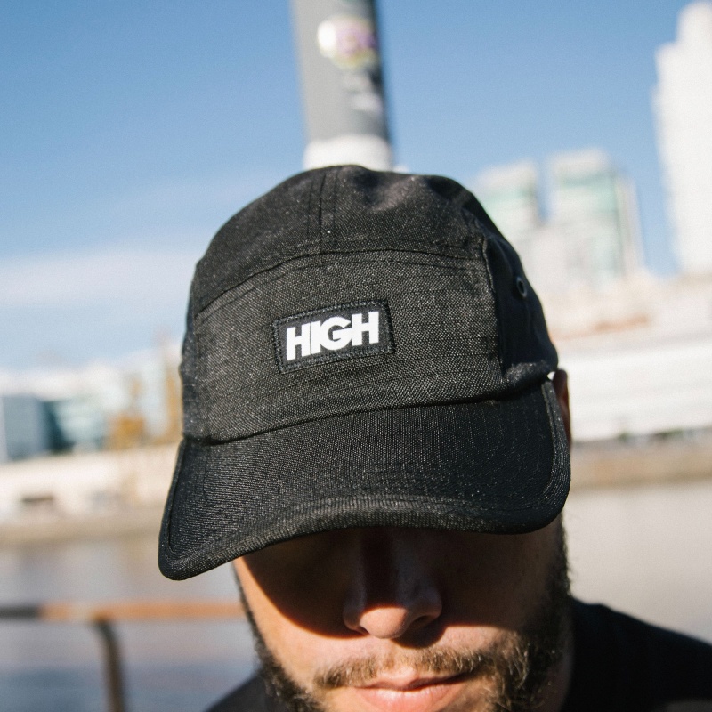 Bon High 5 Panel Ripstop Logo Preto