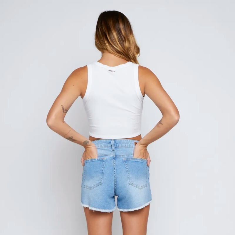 Regata Billabong Feeling Cropped Branco
