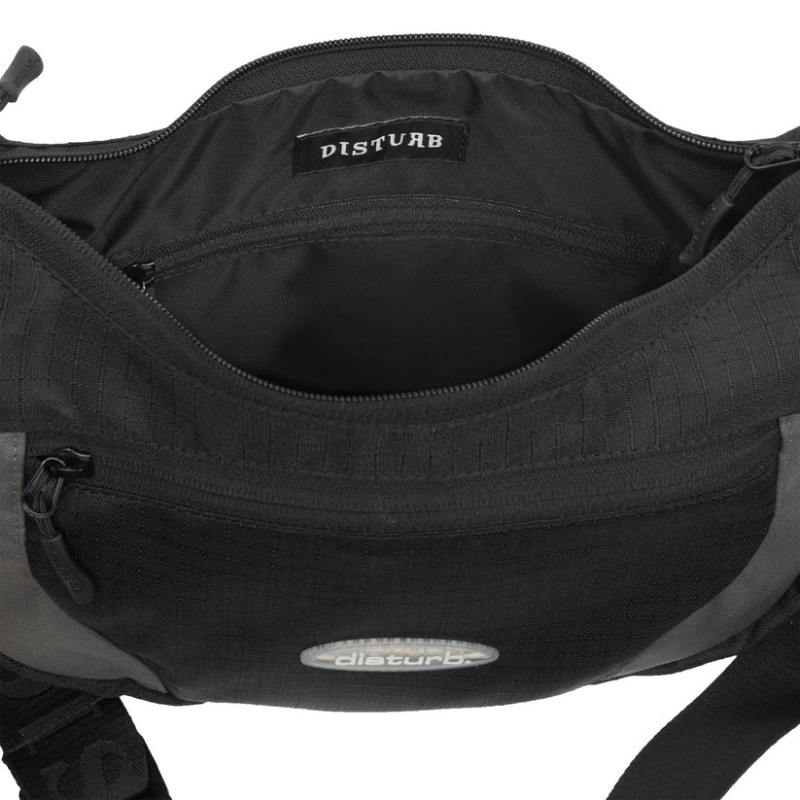 Pochete Disturb Ripstop Messenger Bag Preto