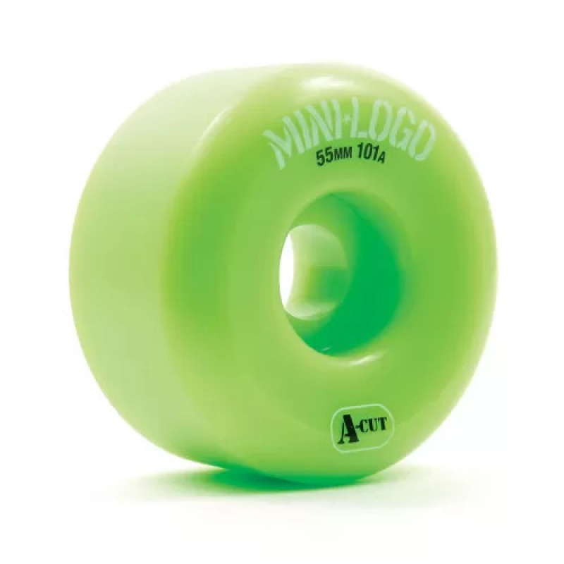 Roda Mini Logo 55mm A-Cut 101A Verde