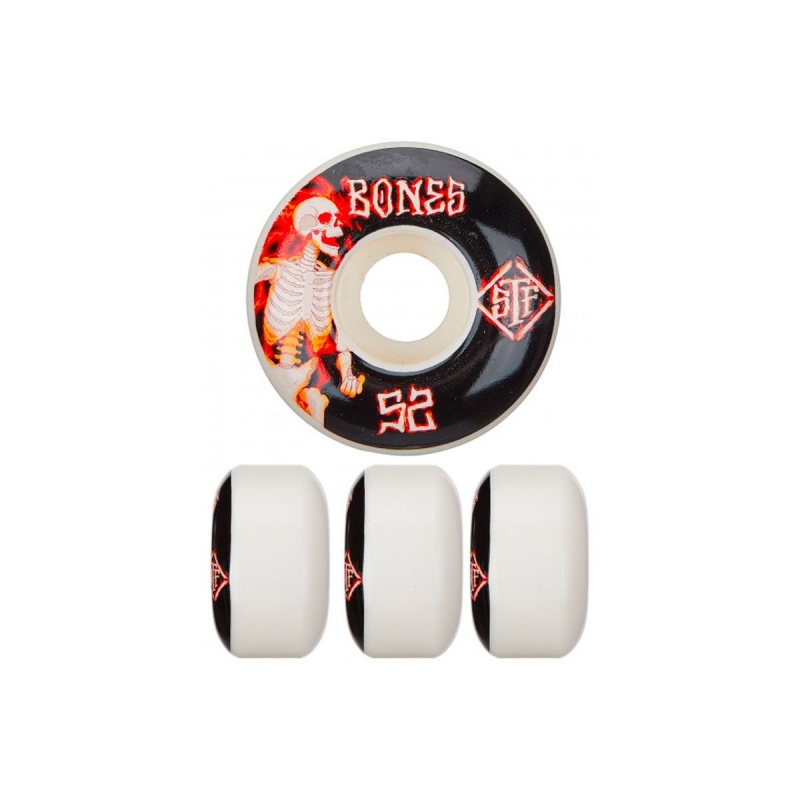 Roda Bones 54mm Blazers Standards Branco/Preto